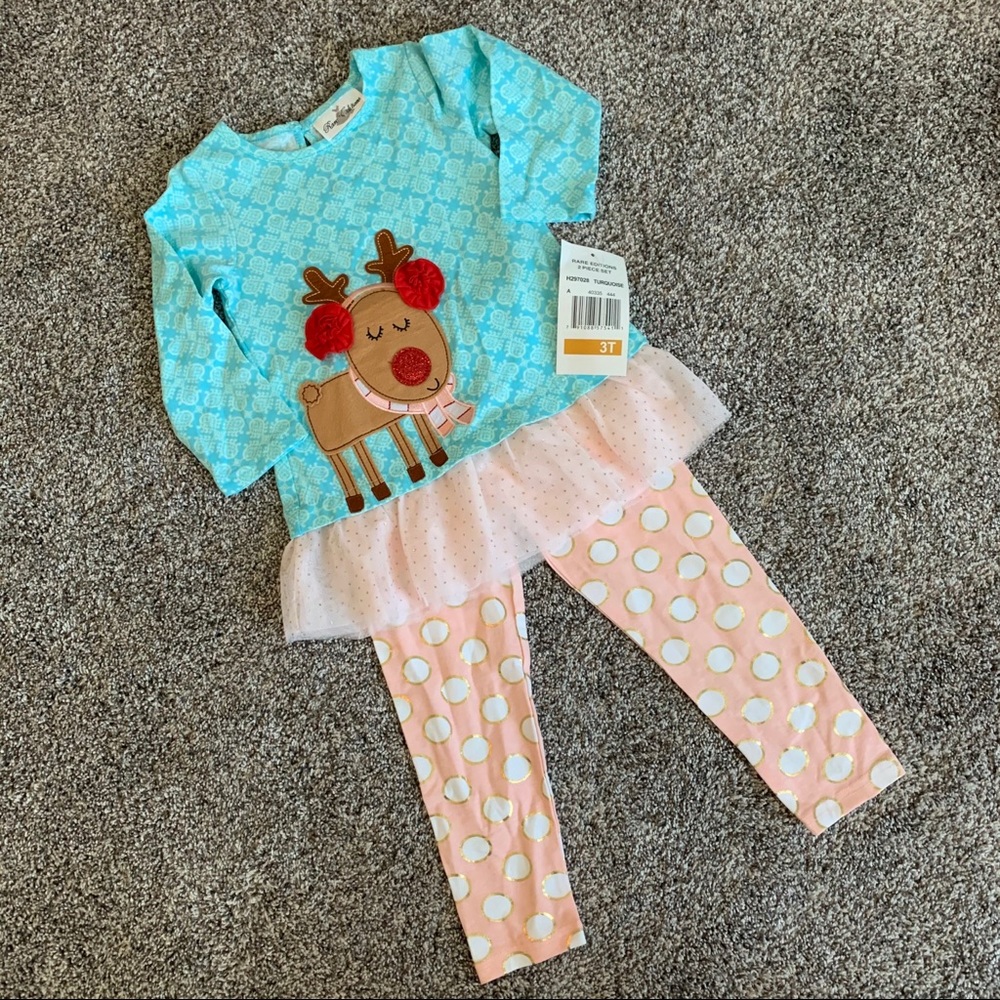 Toddler Girl Reindeer Outfit, 3T